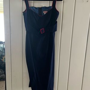 Pinup Couture Jessica dress in Navy and red size XL